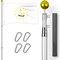 G128 Combo Pack: 16 Ft Telescoping Aluminum Flagpole (Silver) & Rhode Island RI No Golden Border Flag 3x5 Ft, ToughWeave Series Embroidered 300D Polyester | Pole with Flag Included